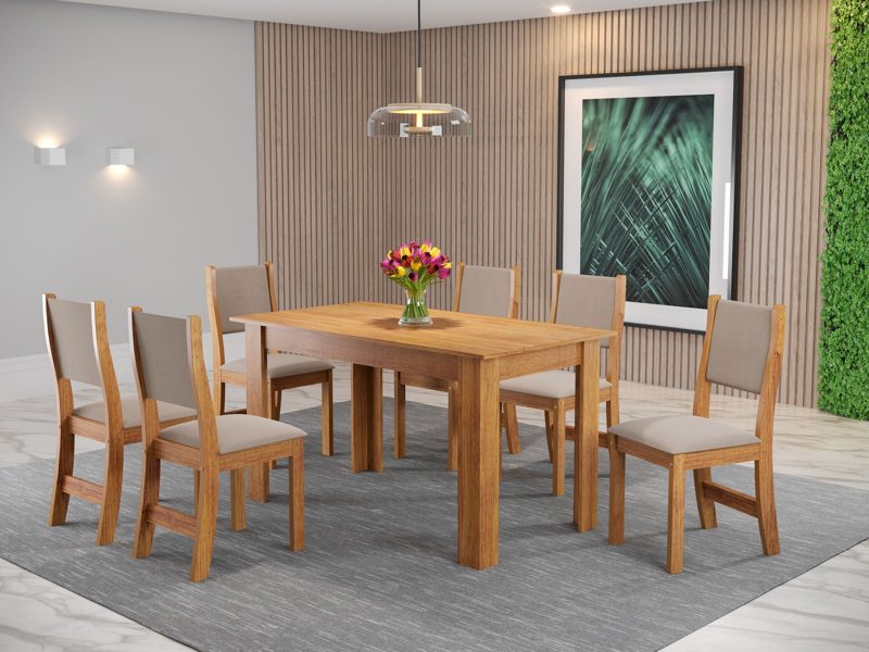 Comedor Violeta con seis sillas
